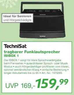EP TechniSat tragbarer Funklautsprecher ISIBOX 1 Angebot