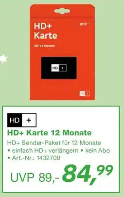 EP HD+ Karte 12 Monate Angebot