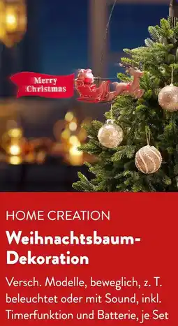 Aldi Süd HOME CREATION Weihnachtsbaum Dekoration Angebot