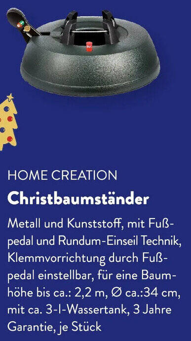 HOME CREATION Christbaumständer Angebot bei Aldi Süd