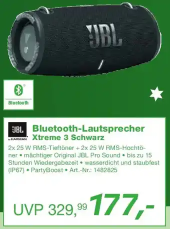 EP JBL Bluetooth-Lautsprecher Xtreme 3 Schwarz Angebot