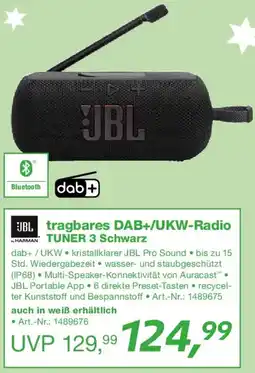 EP JBL tragbares DAB+/UKW-Radio TUNER 3 Schwarz Angebot