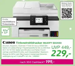 EP Canon Tintenstrahldrucker MAXIFY GX2050 Angebot