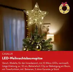 Aldi Süd CASALUX LED-Weihnachtsbaumspitze Angebot
