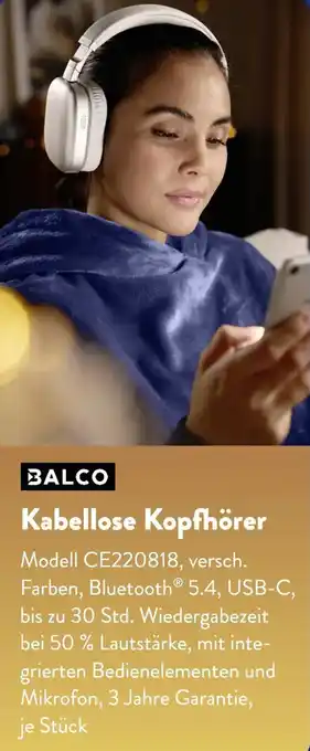 Aldi Süd BALCO Kabellose Kopfhörer Angebot