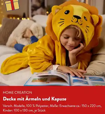 Aldi Süd HOME CREATION Decke mit Ärmeln und Kapuze Angebot