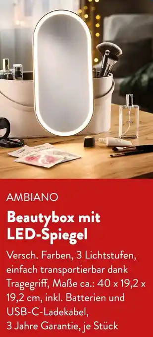Aldi Süd AMBIANO Beautybox mit LED-Spiegel Angebot