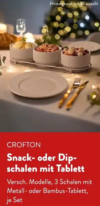 Aldi Süd CROFTON Snack- oder Dipschalen mit Tablett Angebot