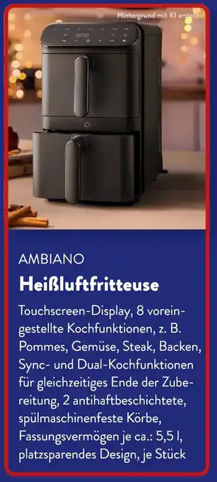 Aldi Süd AMBIANO Heißluftfritteuse Angebot