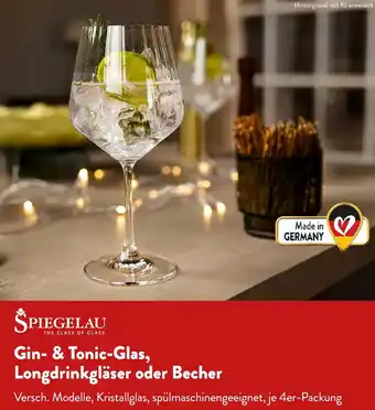 Aldi Süd SPIEGELAU Gin- & Tonic-Glas, Longdrinkgläser oder Becher Angebot