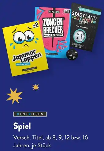 Aldi Süd DENKRIESEN Spiel Angebot
