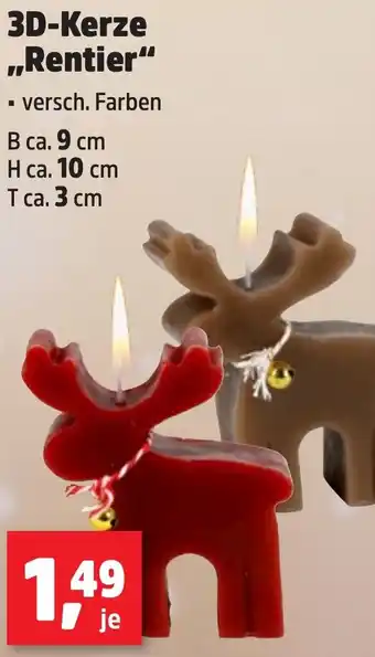 Thomas Philipps 3D-Kerze ,,Rentier" Angebot
