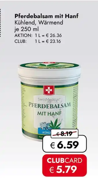 Travel Free Swissmedicus pferdebalsam mit hanf Angebot