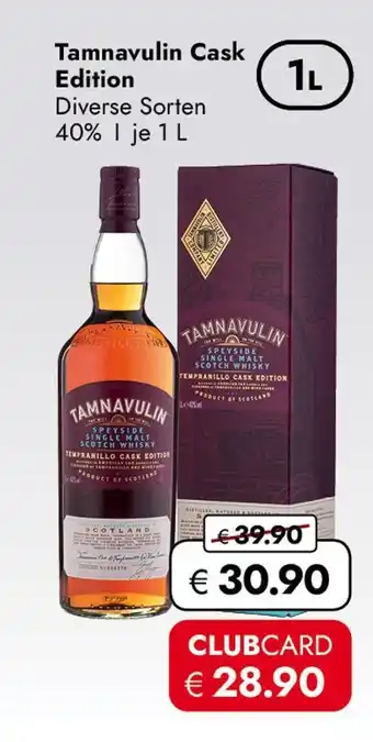 Travel Free Tamnavulin cask edition Angebot