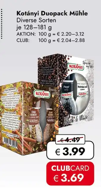 Travel Free Kotányi duopack mühle Angebot