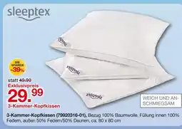 Möbelzentrum Pforzheim Sleeptex 3-kammer-kopfkissen Angebot
