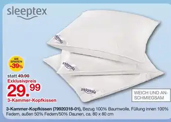 Möbelzentrum Pforzheim Sleeptex 3-kammer-kopfkissen Angebot