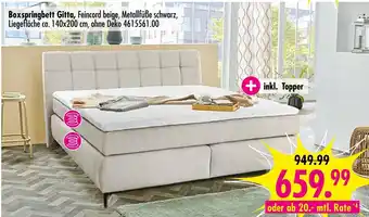 Möbel Boss Boxspringbett gitta Angebot
