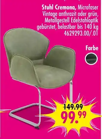 Möbel Boss Stuhl cremona Angebot