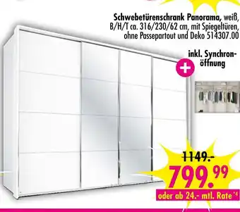 Möbel Boss Schwebetürenschrank panorama Angebot