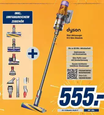 Expert Bening Dyson Stiel-Akkusauger V12 Slim Absolute Angebot