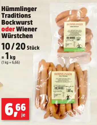 Thomas Philipps Hümmlinger Traditions Bockwurst oder Wiener Würstchen Angebot