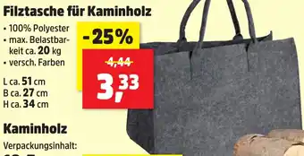 Thomas Philipps Filztasche für Kaminholz Angebot
