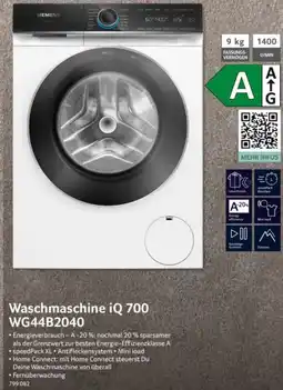 Selgros SIEMENS Waschmaschine iQ 700 WG44B2040 Angebot