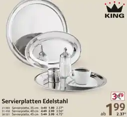 Selgros KING Servierplatten Edelstahl Angebot
