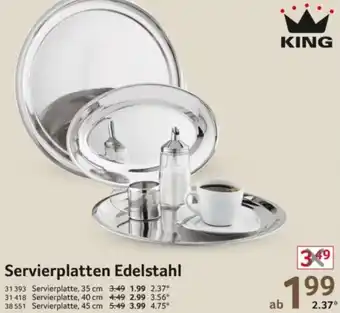 Selgros KING Servierplatten Edelstahl Angebot