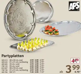 Selgros APS Partyplatten Angebot