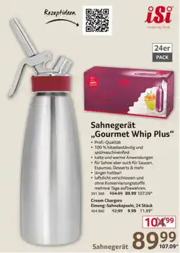 Selgros iSi Sahnegerät ,,Gourmet Whip Plus" Angebot