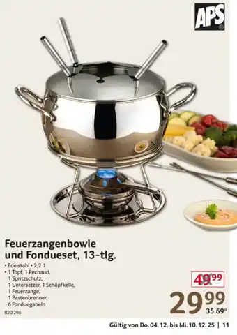 Selgros APS Feuerzangenbowle und Fondueset, 13-tlg. Angebot