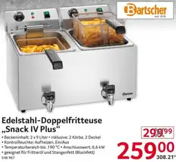 Selgros Bartscher Edelstahl-Doppelfritteuse ,,Snack IV Plus" Angebot