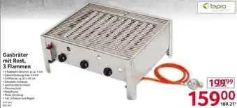 Selgros tepro Gasbräter mit Rost, 3 Flammen Angebot