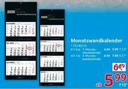 Selgros Monatswandkalender Angebot