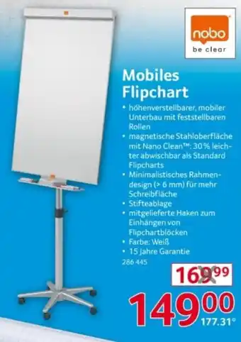 Selgros nobo be clear Mobiles Flipchart Angebot