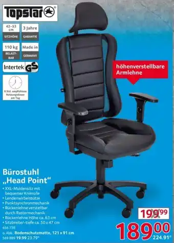 Selgros Topstar Bürostuhl ,,Head Point" Angebot