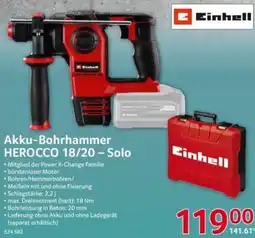 Selgros Einhell Akku-Bohrhammer HEROCCO 18/20 - Solo Angebot