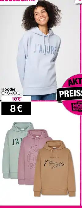 Woolworth Hoodie j'adore gr. s - xxl Angebot