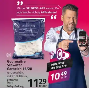 Selgros Gourmaître Seawater Garnelen 16/20 Angebot