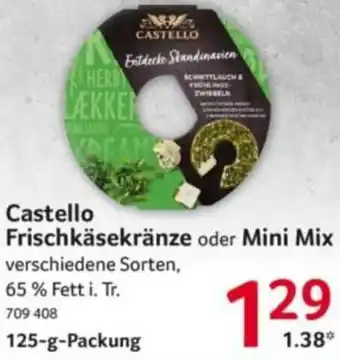 Selgros Castello Frischkäsekränze oder Mini Mix Angebot