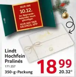 Selgros Lindt Hochfein Pralinés Angebot