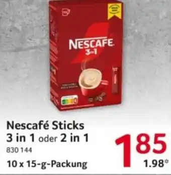 Selgros Nescafé Sticks 3 in 1 oder 2 in 1 Angebot