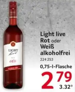 Selgros Light live Rot oder Weiß alkoholfrei Angebot