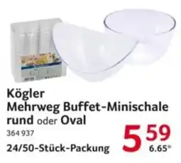 Selgros Kögler Mehrweg Buffet-Minischale rund oder Oval Angebot