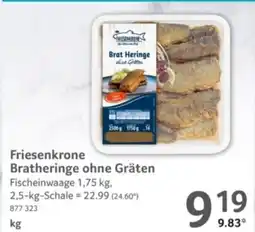 Selgros Friesenkrone Bratheringe ohne Gräten Angebot