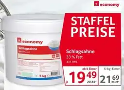 Selgros economy Schlagsahne Angebot