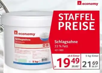 Selgros economy Schlagsahne Angebot