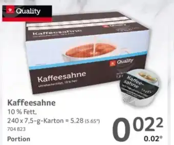 Selgros Kaffeesahne Angebot